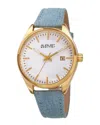 August Steiner Women's Denim Over Leather Watch