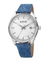 August Steiner Women's Denim Over Leather Watch