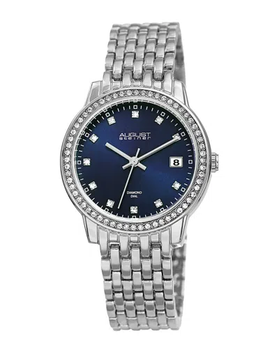 August Steiner Women's Diamond Dial Alloy Watch In Metallic