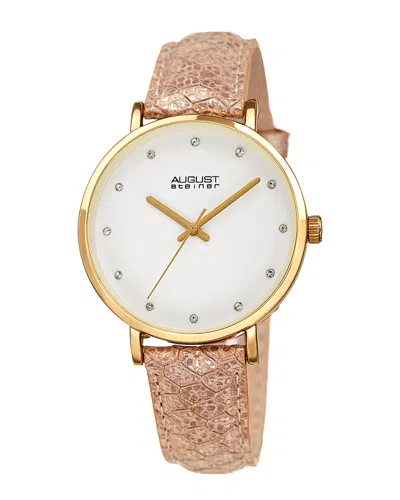August Steiner Women's Genuine Leather Watch