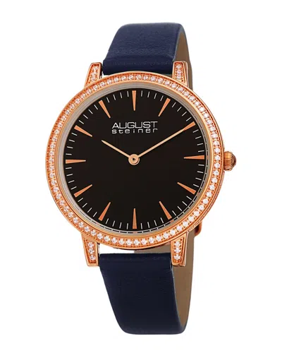 AUGUST STEINER AUGUST STEINER WOMEN'S LEATHER WATCH