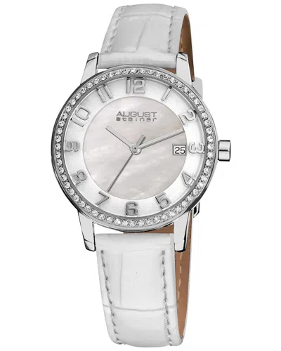 August Steiner Women's Leather Watch In Metallic
