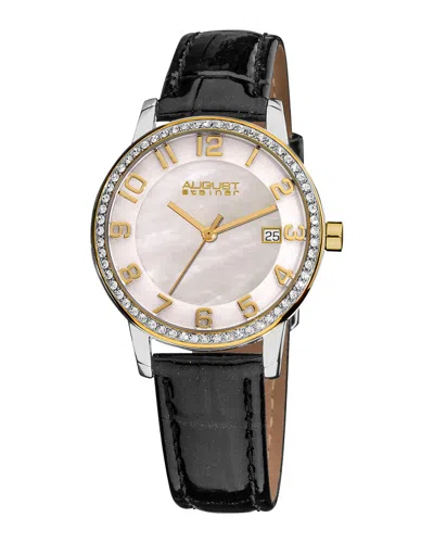August Steiner Women's Leather Watch In Yellow