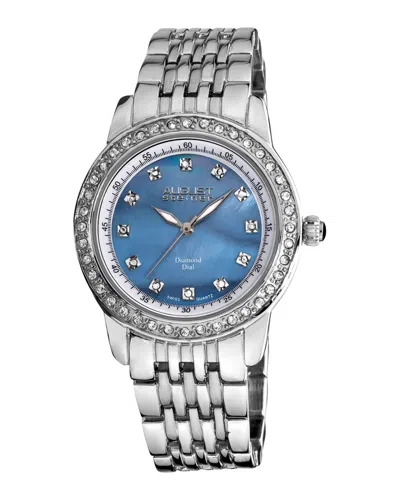 August Steiner Women's Metal Diamond Watch In Blue