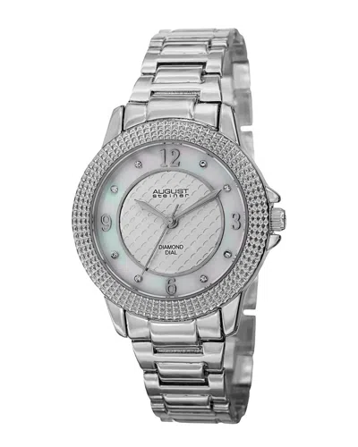 August Steiner Women's Metal Diamond Watch In Metallic