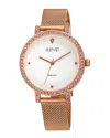 August Steiner Women's Stainless Steel Diamond Watch