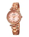 August Steiner Diamond Pink Mother Of Pearl Dial Ladies Watch As8137rg