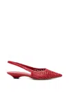Augusta Harper Leather Slingback Pumps In Red