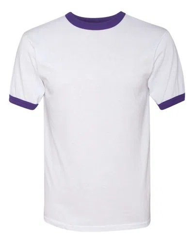 Augusta Sportswear 50/50 Ringer T-shirt In Purple