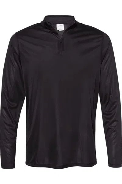 Augusta Sportswear Attain Color Secure Performance Quarter-zip Pullover In Black