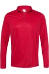 Augusta Sportswear Attain Color Secure Performance Quarter-zip Pullover In Red
