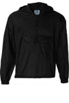 Augusta Sportswear Packable Half-zip Hooded Pullover Jacket In Black