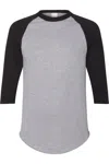 Augusta Sportswear Three-quarter Raglan Sleeve Baseball Jersey In Black