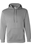 Augusta Sportswear Wicking Fleece Hooded Sweatshirt In Gray