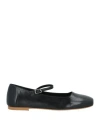 Augusta Woman Ballet Flats Black Size 7 Leather In Black