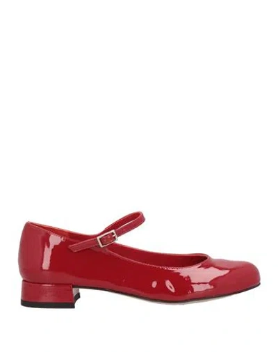 Augusta Woman Ballet Flats Red Size 6 Leather