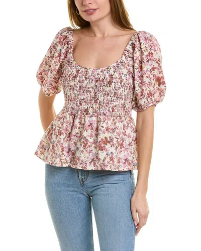 AUGUSTE AUGUSTE ANASTASIA LINEN-BLEND BLOUSE