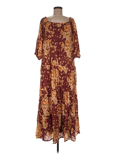 Auguste Casual Dress In Burgundy