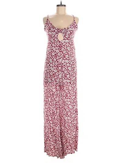 Pre-owned Auguste Jumpsuit In Burgundy