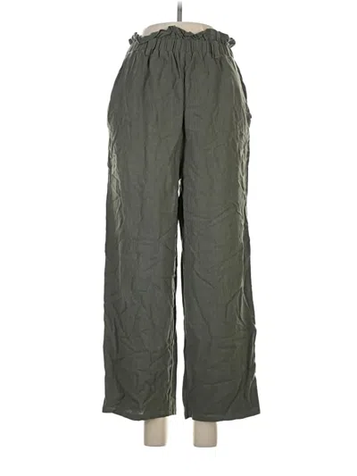 Pre-owned Auguste Linen Pants In Green
