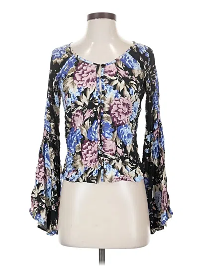 Pre-owned Auguste Long Sleeve Blouse In Blue