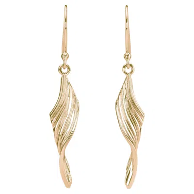 Pre-owned Augustine Jewels Curved Gold Shell Drop Earrings In Multi