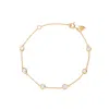 Augustine Jewels Women's Diamond By The Yard Pear And Round Shaped Gold Diamond Bracelet