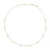 Augustine Jewels Women's Diamond By The Yard Pear And Round Shaped Gold Diamond Necklace