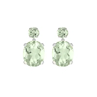 Augustine Jewels Women's Green Amethyst Drop Earrings