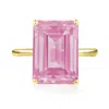 Augustine Jewels Women's Pink / Gold Yellow Gold Pink Topaz Ring In Multi
