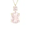 Augustine Jewels Women's Pink / Gold Yellow Gold Rose Quartz Drop Necklace In Multi
