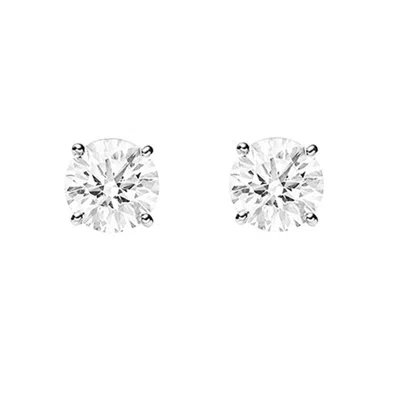 Augustine Jewels Women's White Topaz Small Stud Earrings