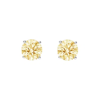 Augustine Jewels Women's Yellow Citrine Small Stud Earrings