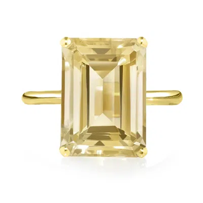 Augustine Jewels Women's Yellow / Gold Yellow Gold Vermeil Citrine Cocktail Ring