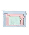 Augustnoa Flat 3 Pouch Set In Sorbet