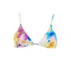 Aulala Paris Women's Aulala X Fuchsia - Art Triangle Top - Helio - Multicolour In Pink