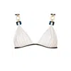 Aulala Paris Women's Aulala X Jade - Soulmate Triangle Top With Jewellery - White In White