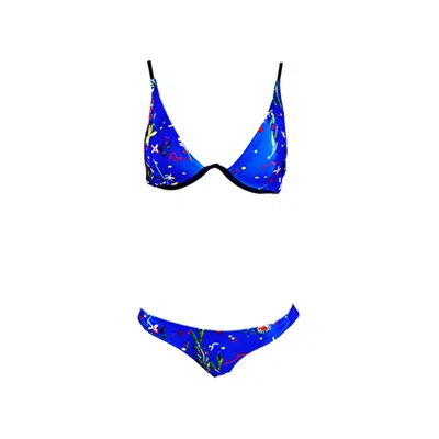 Aulala Paris Women's Aulala X Lola Art Bikini - Blue