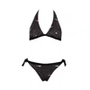 Aulala Paris Women's Aulala X Lorieux Art Inspired Bikini - Miami - Black In Black