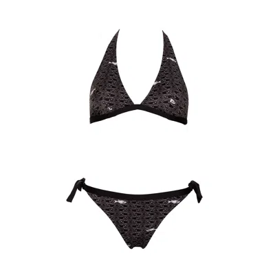 Aulala Paris Women's Aulala X Lorieux Art Inspired Bikini - Miami - Black
