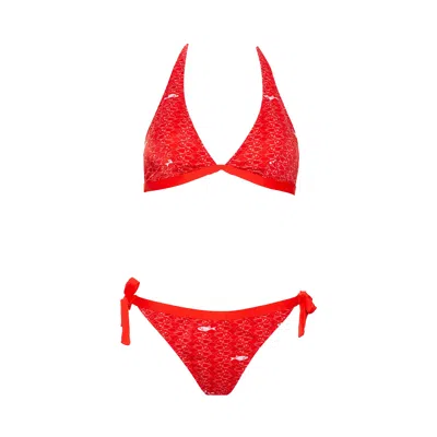 Aulala Paris Women's Aulala X Lorieux Art Inspired Bikini - Miami - Red