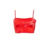 Aulala Paris Women's Aulala X Lorieux Art Inspired Bikini Top - Cannes - Red In Red