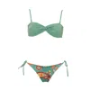 Aulala Paris Women's Aulala X Moon Art Bikini - Daisy - Green In Green