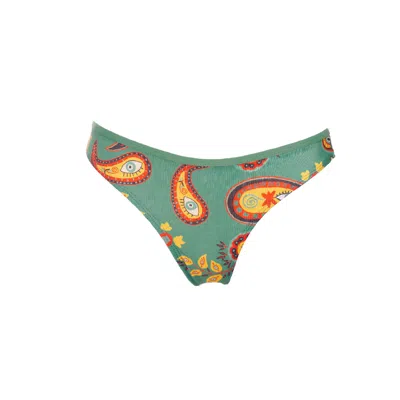 Aulala Paris Women's Aulala X Moon Art Inspired Bikini Bottom - Jasmine - Green