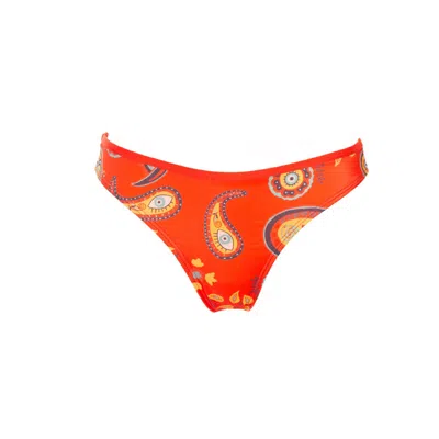 Aulala Paris Women's Aulala X Moon Art Inspired Bikini Bottom - Jasmine - Red