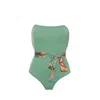 Aulala Paris Women's Aulala X Moon Art One-piece Swimsuit - Tulip - Green In Green