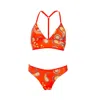 Aulala Paris Women's Aulala X Moon Artistic Bikini Set - Jasmine - Red In Red