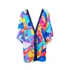 Aulala Paris Women's Aulala X Risbo - Art Printed Beachwear Kimono - Multicolour In White