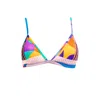 Aulala Paris Women's Aulala X Risbo Artistic Triangle Bikini Top Utopia - Multicolour