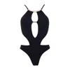 Aulala Paris Women's Black The Cairo Contrast One Piece Trikini With Golden Chain In Black